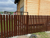 Комбинированный забор из евроштакетника и сетки рабица